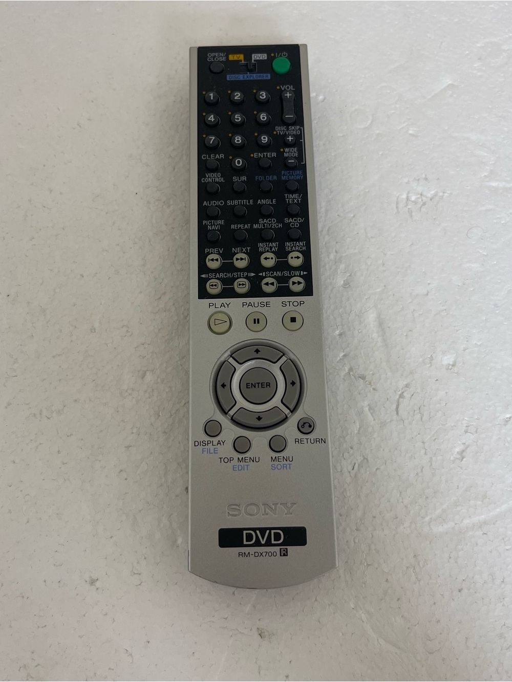 Sony RM-DX700 OEM DVD Remote Control Silver Tested and Working